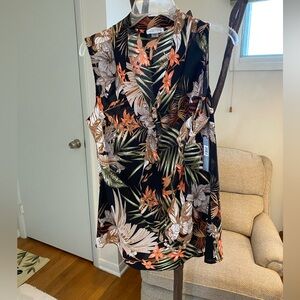 Tahari Tropical Floral Blouse